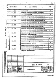 Состав альбома. Типовой проект 254-9-105.85Альбом 4 Ведомости потребности в материалах