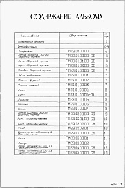 Состав альбома. Типовой проект 902-2-269Альбом 8 Нестандартизированное оборудование   