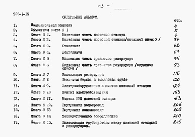 Состав альбома. Типовой проект 902-1-15Альбом 6 Сметы при глубине заложения подводящего коллектора 7 м
