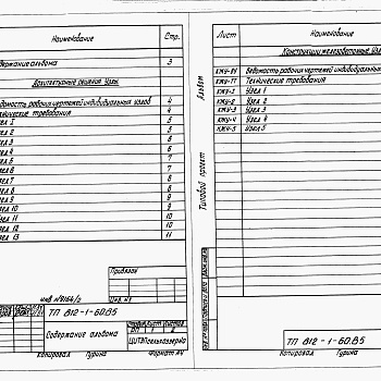 Состав фльбома. Типовой проект 812-1-60.85Альбом 2  Архитектурные решения. Узлы. Конструкции железобетонные. Узлы. 