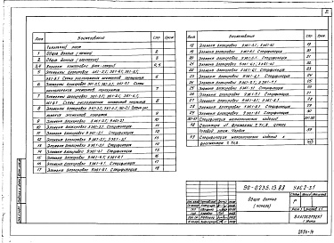 Состав альбома. Типовой проект 90-0235.13.88Альбом 12 УАС.2-3.1 Узлы архитектурно-строительных решений поворотных блок-секций. Структурное построение фасадов №1