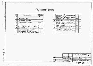 Состав альбома. Типовой проект 901-2-156.87Альбом 1 Пояснительная записка. Технологические чертежи