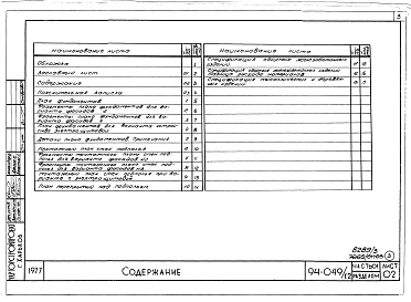 Состав альбома. Типовой проект 94-049/1.2Альбом 3 Часть 01 Архитектурно-строительные чертежи ниже отм.0.000  Раздел 01-1 Для обычных условий строительства. Часть 03 Водоснабжение и канализация Раздел 03-1 Для обычных условий строительства