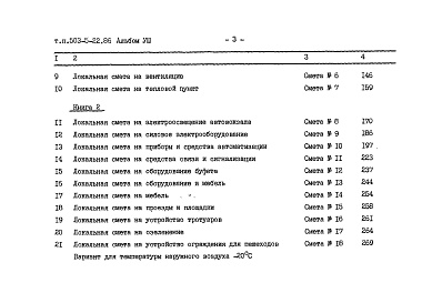 Состав альбома. Типовой проект 503-5-22.86Альбом 8 Сметы Книги 1, 2