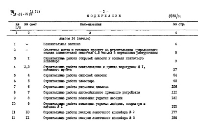 Состав альбома. Типовой проект 409-29-75.85Альбом 14  Сметы (начало).   