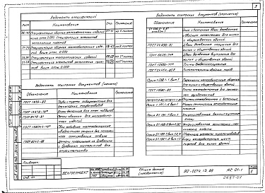 Состав альбома. Типовой проект 90-0274.13.89Альбом 1 Архитектурно-строительные решения ниже отм. 0.000 (АС.01-1). Архитектурно-строительные решения выше отм. 0.000 (АС.1-1)