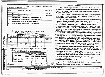 Состав альбома. Типовой проект 26-0109.13.87Альбом 1 Части 0, 01, 02, 03, 1, 2, 3, 4, 5, 6 Общие архитектурно-строительные решения. Архитектурно-строительные решения ниже отм. 0,000. Отопление и вентиляция ниже отм. 0,000. Внутренние водопровод и канализация ниже отм. 0,000. Архитектурно-строительн