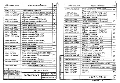 Состав альбома. Серия 1.465.1-14 ЖелезобетонныеВыпуск 5 Арматурные и закладные изделия. Рабочие чертежи.