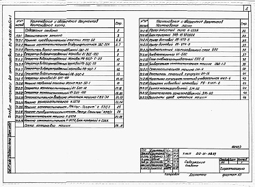 Состав альбома. Типовой проект 812-01-119.89Альбом 1 Машины для очистки и сортирования семян и продовольственного зерна
