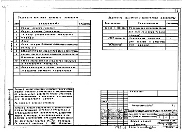 Состав альбома. Типовой проект 191-000-0329.85Альбом 1 Хозяйственная постройка тип 1 (блок из четырех секций). Архитектурно-строительная иэлектротехническая часть