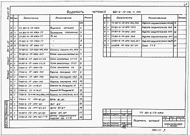 Состав альбома. Типовой проект 901-6-59Альбом 7 Чертежи элементов конструкций и изделий