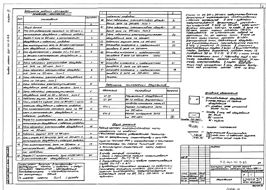 Состав альбома. Типовой проект 261-10-5.85Альбом 9 Кинотехнология