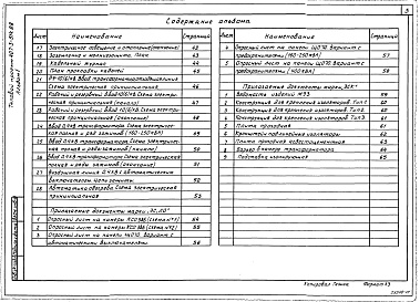 Состав альбома. Типовой проект 407-3-514.88Альбом 1  Пояснительная записка. Архитектурно-строительные решения. Электротехническая часть и опросные листы    