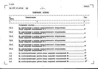 Состав альбома. Типовой проект 409-15-087.86Альбом 3  Локальные сметы  