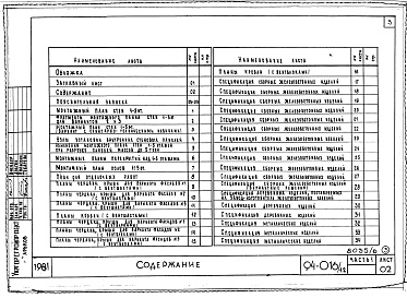 Состав альбома. Типовой проект 94-016/1.2Альбом 6 Часть 1 Архитектурно-строительные чертежи выше отм.0.000. Часть 2 Отопление и вентиляция Раздел 2-1 С радиаторами и конвекторами. Часть 3 Водоснабжение и канализация выше отм.0.000. Часть 4 Газоснабжение. Часть 5 Электрооборудование. Часть 6 Слаб
