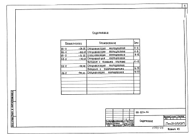 Состав альбома. Типовой проект 68-020м.86Альбом 12 СО Спецификации оборудования ОВ, ВК, Г, ЭО, СС
