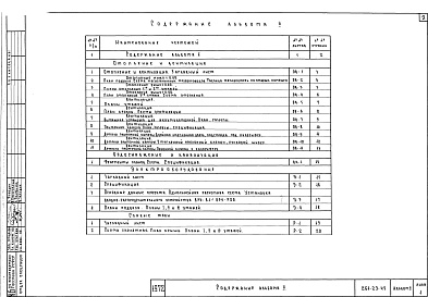 Состав альбома. Типовой проект 261-20-45Альбом 2 Санитарно-технические, электротехнические чертежи