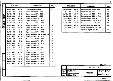 Состав альбома. Серия 1.090.1-8пв СборныеВыпуск 4-3 Панели внутренних стен. Арматурные и закладные изделия. Рабочие чертежи