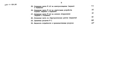 Состав альбома. Типовой проект 224-1-501.86Альбом 3 Сметы часть 4 (местные цены)