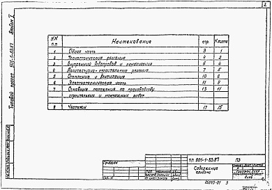 Состав альбома. Типовой проект 901-1-83.87Альбом 1 Пояснительная записка     