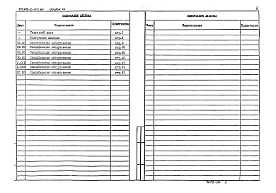 Состав альбома. Типовой проект 902-2-404.86Альбом 7 Спецификации оборудования (из ТП 902-2-403.86)  