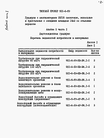 Состав альбома. Типовой проект 901-6-59Альбом 10 Ведомости потребности в материалах. Часть 1, часть 2, часть 3, часть 4, часть 5