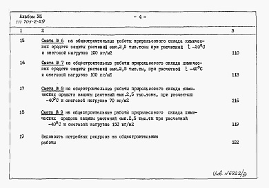 Состав альбома. Типовой проект 705-2-29Альбом 8   Сметы на общестроительные и санитарнотехнические работы