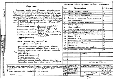 Состав альбома. Типовой проект 144-204-38.13.90Альбом 1 Архитектурно-строительные решения