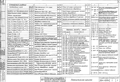 Состав альбома. Типовой проект 224-1-250сАльбом 1 Архитектурно-строительные и технологические чертежи     