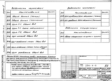 Состав альбома. Типовой проект 294-4-8Альбом 6 Задание заводам-изготовителям      