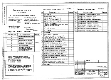 Состав альбома. Типовой проект 274-22-46Альбом 1 Архитектурно-строительные решения. Технология. Холодоснабжение. Отопление и вентиляция. Водопровод и канализация. Холодоснабжение. Устройства связи