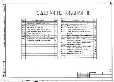 Состав альбома. Типовой проект 409-013-22.83Альбом 3  Силовое электрооборудование. Автоматизация технологических процессов.     