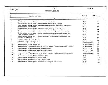 Состав альбома. Типовой проект 903-1-289.91Альбом 26  Сметы на работы по автоматизации, связи и сигнализации