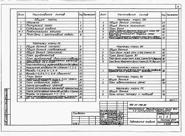 Состав альбома. Типовой проект 188-24-198.86Альбом 1 Архитектурно-строительные, санитарно-технические и электротехнические чертежи