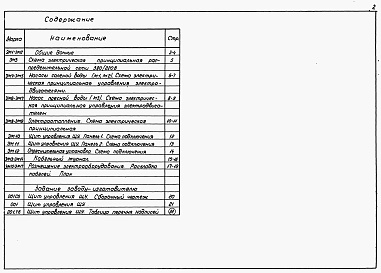 Состав альбома. Типовой проект 901-8-016.88Альбом 3 Силовое электрооборудование     