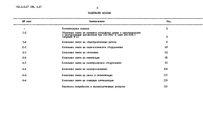Состав альбома. Типовой проект 702-3-5.87Альбом 8 Сметы. Часть 2 - Объектная смета, локальные сметы для варианта №2