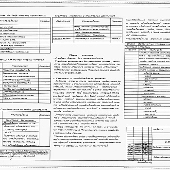 Состав фльбома. Типовой проект У.807-31-2.92Альбом 1 Пояснительная записка. Технологические решения. Архитектурные решения. Конструкции железобетонные. Отопления и вентиляция. Внутренние водопровод и канализация. Электротехнические решения. Связь и сигнализация. Автоматизация сантехнических устройс