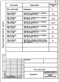 Состав альбома. Типовой проект 221-1-416.84Альбом 5 Ведомость потребности в материалах    