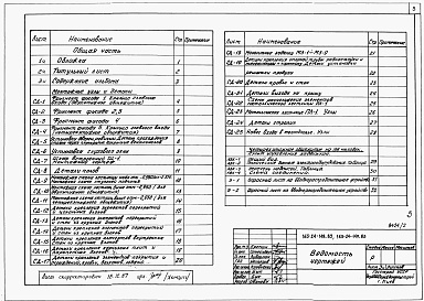 Состав альбома. Типовой проект 163-24-149.83Альбом 2 Примененный из ТП 163-24-148.83 Монтажные узлы и детали