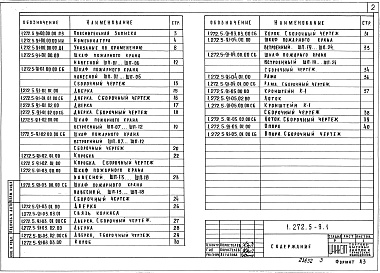 Состав альбома. Серия 1.272.5-9 ВстроенныеВыпуск 1 Указания по применению и рабочие чертежи 