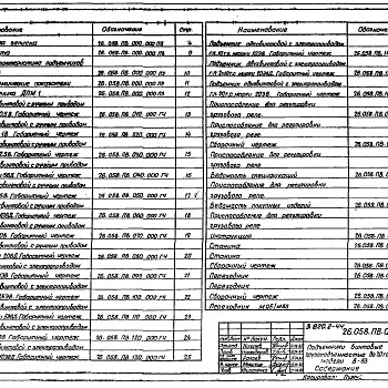 Состав фльбома. Серия 3.820.2-44 ПодъемникиВыпуск 0 Пояснительная записка и габаритные чертежи подъемников