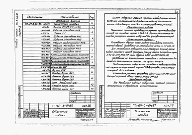 Состав альбома. Типовой проект 407-3-444.87Альбом 2 Строительные изделия     
