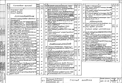 Состав альбома. Типовой проект 284-5-15Альбом 3 Электрооборудование и слаботочные устройства.