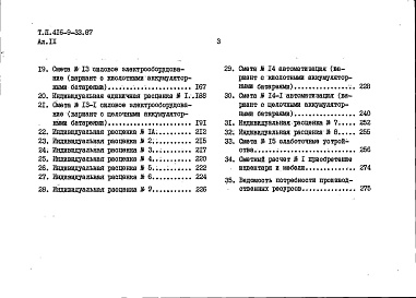 Состав альбома. Типовой проект 416-9-33.87Альбом 9 Сметы. Книга 1