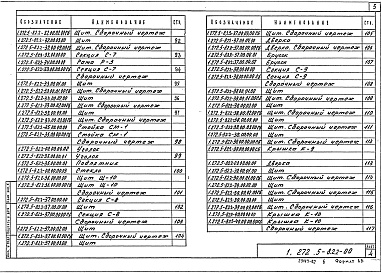 Состав альбома. Серия 1.272.5-8 ВстроенноеВыпуск 2 Барьеры-стойки встроенные. Часть 2 Рабочие чертежи 