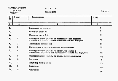 Состав альбома. Типовой проект 902-2-212Альбом 5 Сметы. Вариант песколовки с решеткой в здании   