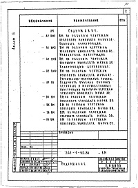 Состав альбома. Типовой проект 241-1-62.86Альбом 6 Ведомости потребности в материалах