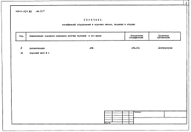 Состав альбома. Типовой проект Альбом 13.7 Спецификации оборудования. Блок-секция теплоагрегата КВ-ТС(В)-10. Автоматизация.
