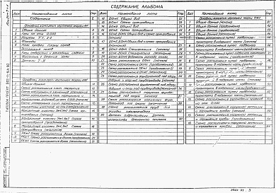 Состав альбома. Типовой проект 902-1-169.90Альбом 3 Надземная часть и общие чертежи подземной части. Часть 1 - Надземная часть и перекрытие на отм. 0.000. Архитектурные решения. Конструкции железобетонные. Конструкции металлические. Часть 2 - Перекрытие в помещении решеток-дробилок КРД 40М.  Конст