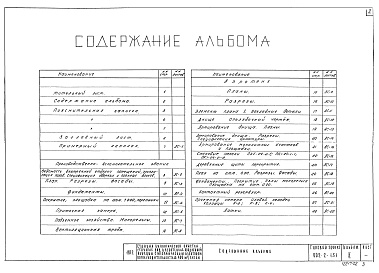 Состав альбома. Типовой проект 902-2-151Альбом 2 Архитектурно-строительные чертежи